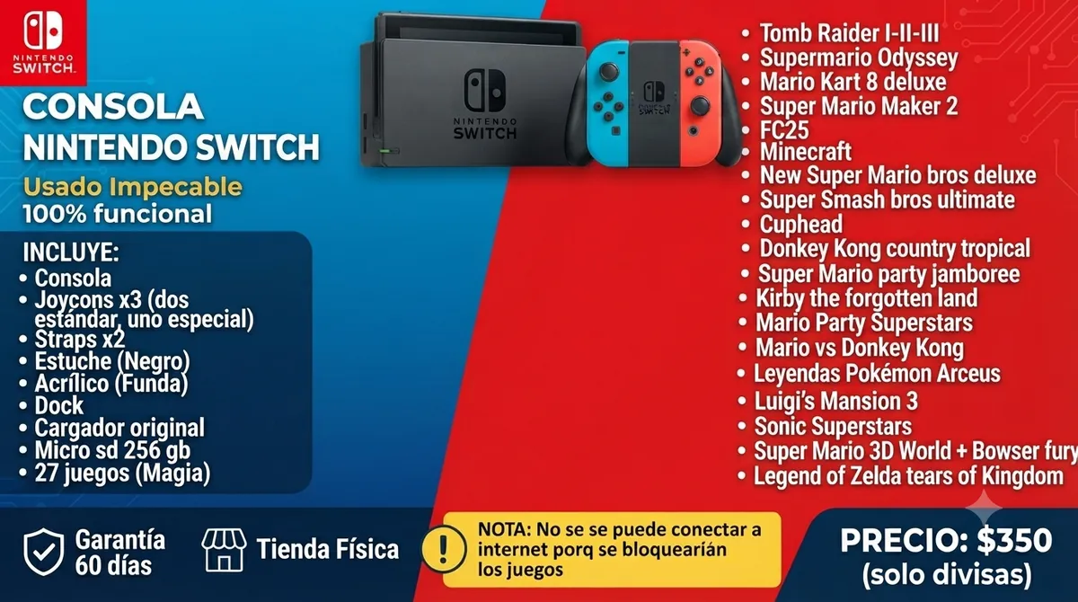 Nintendo switch con magia